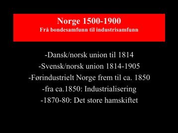 Norge 1500-1900 (Ã¸konomi) - Noddi