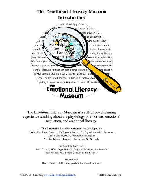 The Emotional Literacy Museum - Six Seconds