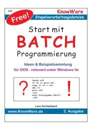 mit BATCH Programmierung - Knowware-Verlag