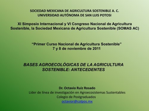 Octavio RuÃ­z_Bases Agroecologica_SOMAS-2011 - Sociedad ...