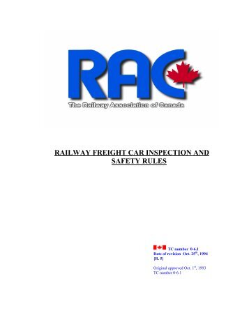 Railway Freight Car Inspection and Safety Rules