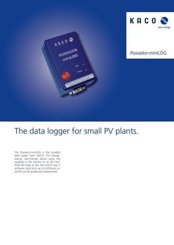 Powador-miniLOG - KACO new energy GmbH