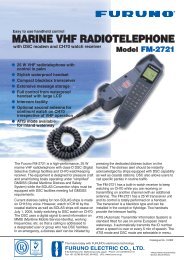 MARINE VHF RADIOTELEPHONE Model FM-2721 - Furuno Norge AS