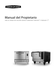 “Manual del propietario” de turboChef