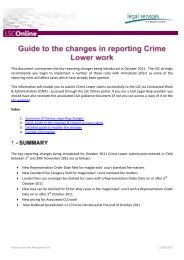 Guide to the changes in reporting Crime Lower work