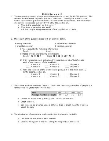 Unit 5 Review # 2