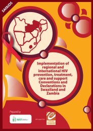 Implementation of regional and international HIV prevention - SAfAIDS
