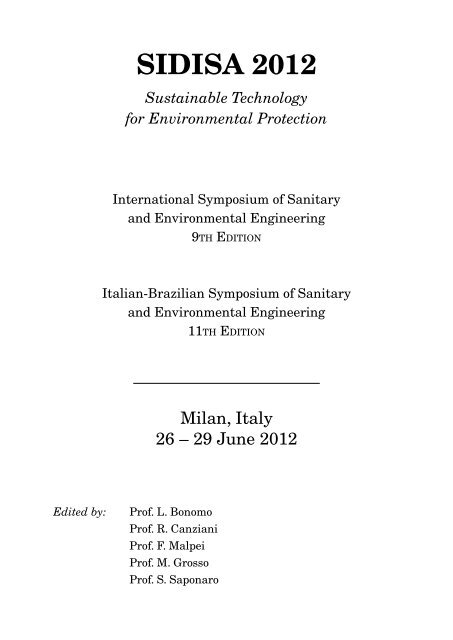 International Symposium of Sanitary and ... - sidisa 2012