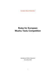 Rules for European Wushu Taolu Competition - fmjudo