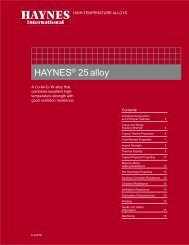 H-3057D 25 alloy - Haynes International, Inc.