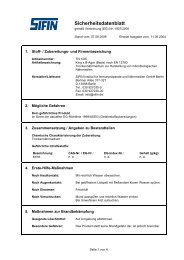 Sicherheitsdatenblatt - SIFIN