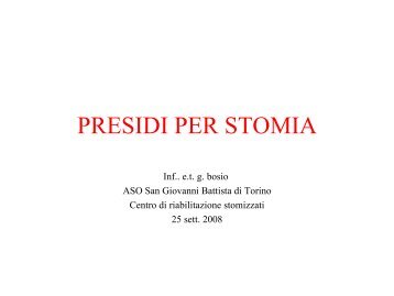 Presidi per la stomia - Sifo