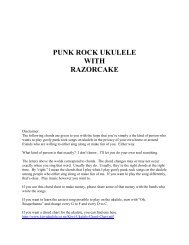 Punk Rock Ukulele Chords pdf - Razorcake