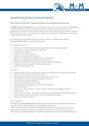 konstrukteur (m/w), standort berlin - M+M Turbinen-Technik