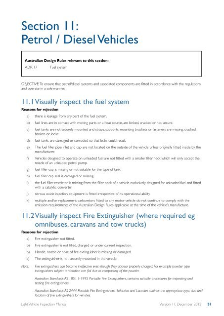 Light Vehicle Inspection Manual (PDF 7MB) - Transport