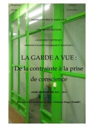 LA GARDE A VUE : De la contrainte Ã  la prise de conscience - Derpad