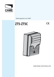 Tech. handleiding... - Came