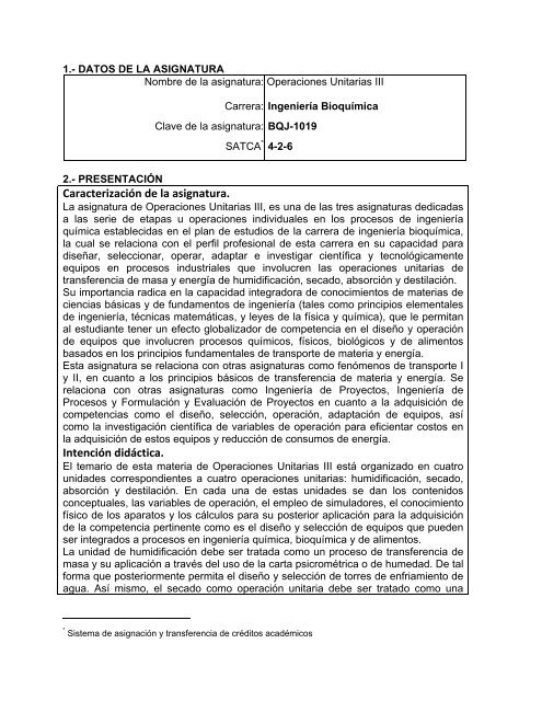 Operaciones Unitarias II - Instituto TecnolÃ³gico de Morelia
