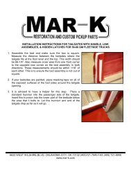 Tailgate with Handle and Link Assemblies - Mar-K