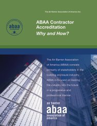 ABAA Contractor Accreditation Why and How? - Air Barrier ...