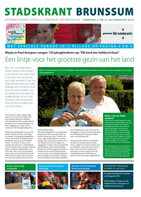 Stadskrant Brunssum, uitgave juli augustus 2012 - Gemeente ...