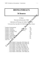 BIOMATERIAUX 16 heures - Espace des Ã©quipes scientifiques