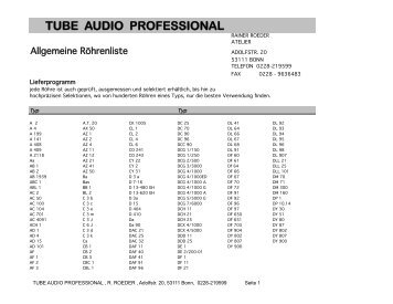 TUBE AUDIO PROFESSIONAL