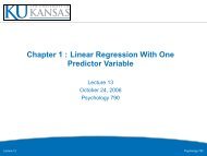 Linear Regression With One Predictor Variable - Jonathan Templin's ...