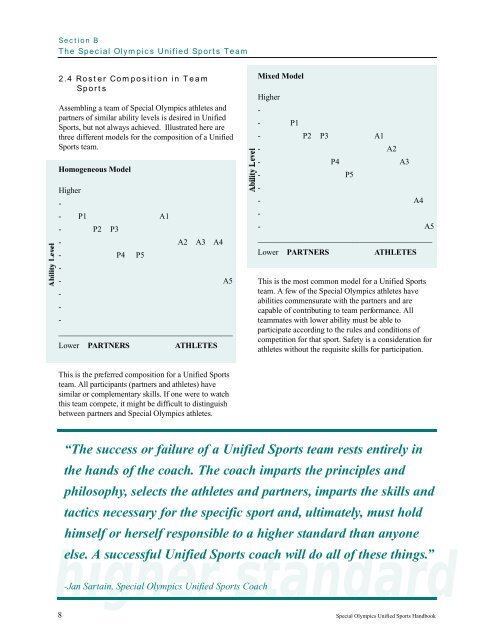 Special Olympics Unified Sports Handbook
