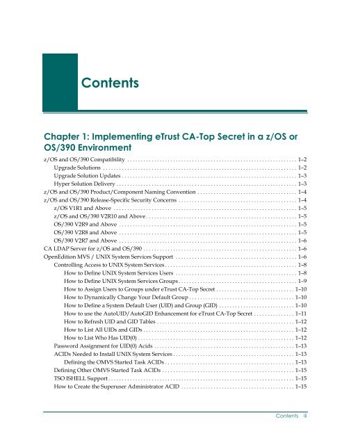 eTrust CA-Top Secret Security for z/OS and OS ... - SupportConnect