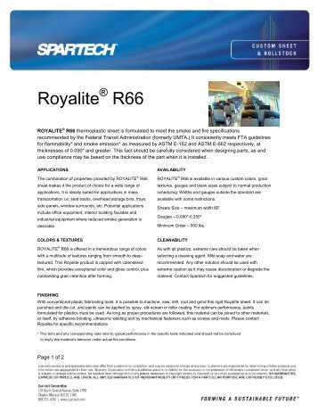 Royalite R66 - Spartech Corporation