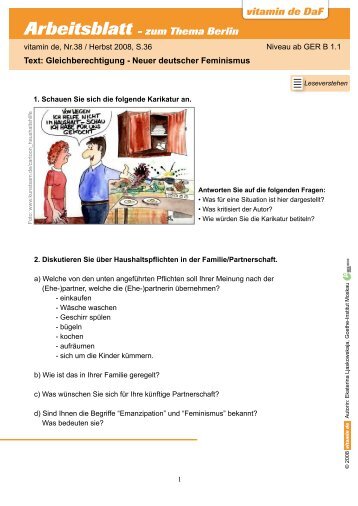 vitamin de DaF Arbeitsblatt - zum Thema Berlin