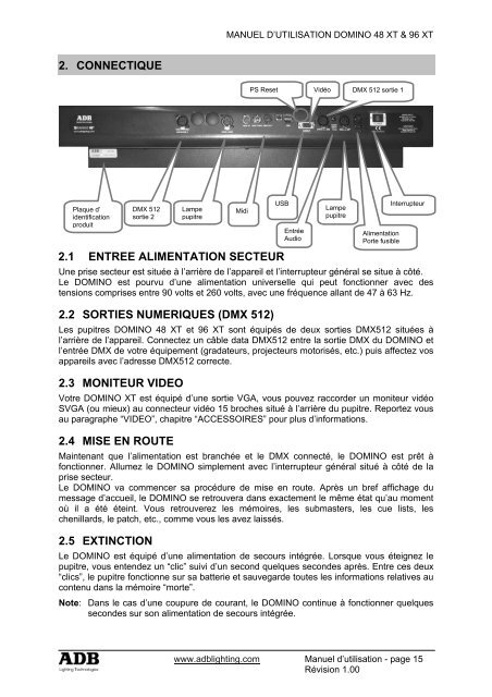 DOMINO 48 XT DOMINO 96 XT - ADB Lighting Technologies