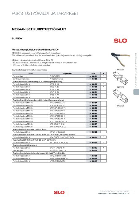 KATKAISU- JA KUORINTAVÃLINEET - SLO