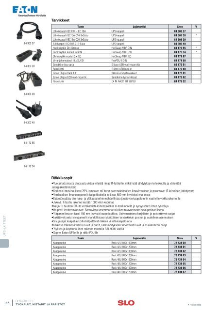 KATKAISU- JA KUORINTAVÃLINEET - SLO