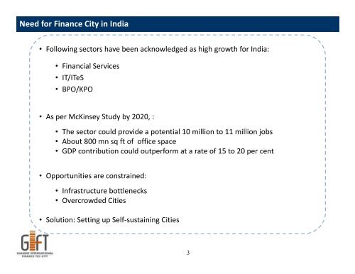 Gujarat International Finance Tec-City (GIFT) proposal in India - PRT ...