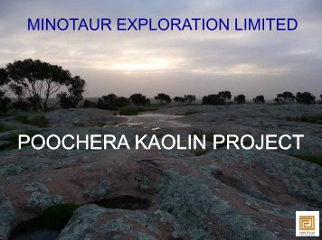 POOCHERA KAOLIN POOCHERA KAOLIN PROJECT - SA Explorers