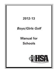 2012-13 Schools'/Managers' Illustrations IHSA Boys and Girls Golf