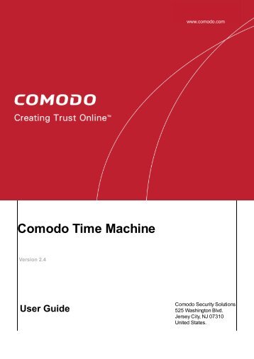 COMODO Time Machine User Guide