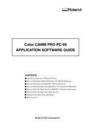 Color CAMM PRO PC-60 APPLICATION SOFTWARE GUIDE