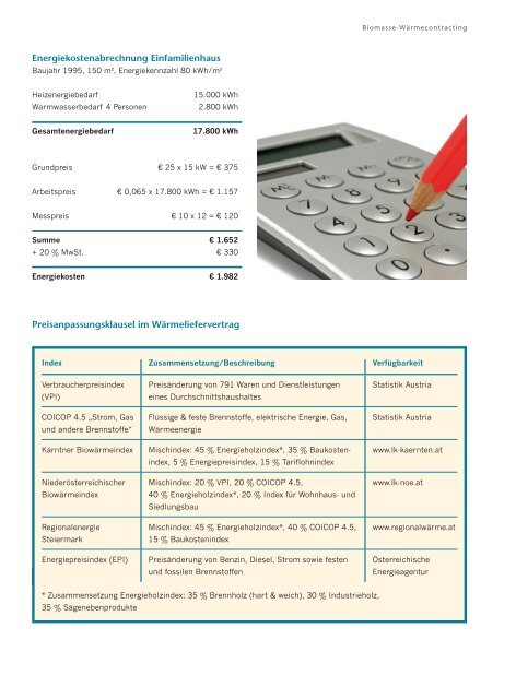 Energiedienstleistung - Biomasse-Wärmecontracting