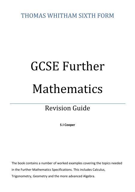 further-maths-gcse-revision-guide