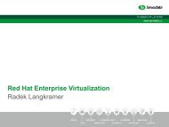 Red Hat Enterprise Virtualization Radek Langkramer - Servodata