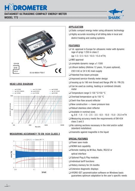 Hydrometer Sharky 773 Ultrasonic Compact Energy ... - hsa-asia.com