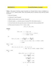 BMED2803 BV Normal Distribution: Examples