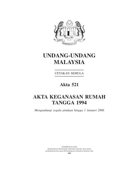 akta keganasan rUMah tangga 1994