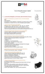 PROGRAMMA CORSO di FOTOGRAFIA ANALOGICA e DIGITALE