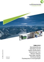 SSM-2/H10 Betriebsanleitung Operating manual ... - Wintersteiger