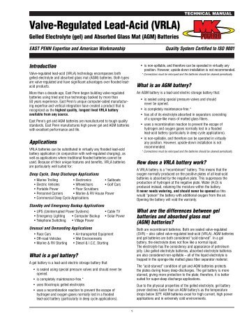 (Technical) Manual - MK Battery