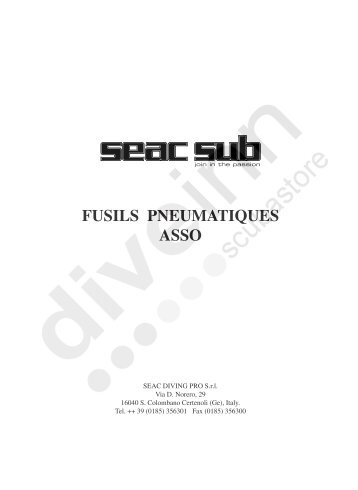 FUSILS PNEUMATIQUES ASSO - Scubastore